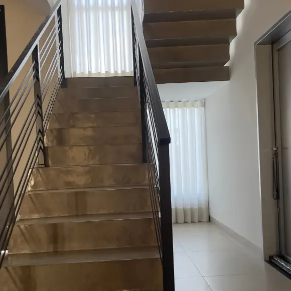 Cortina pé direito duplo sala sob medida — Maravilha Cortinas Ibitinga SP