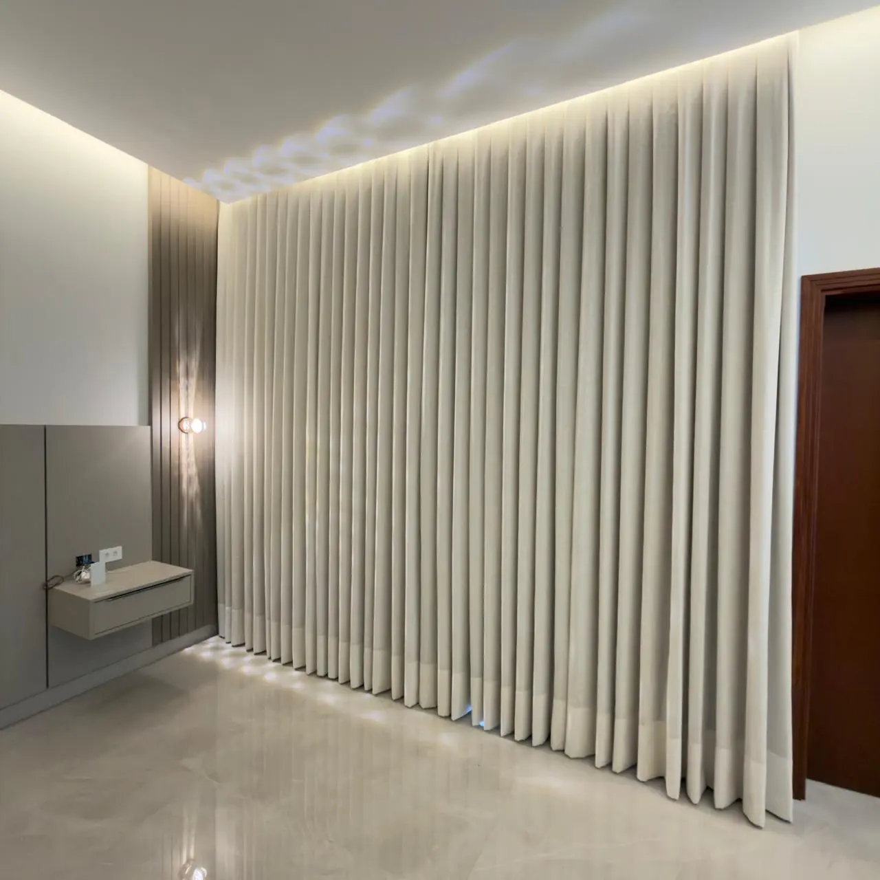 cortina wave sob medida em sala de alto padrão — Maravilha Cortinas Ibitinga SP