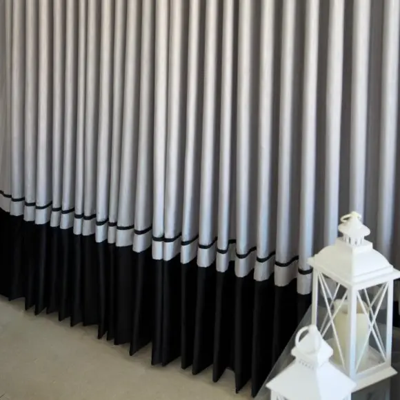 Cortina xale com barra postiça — Maravilha Cortinas Ibitinga SP